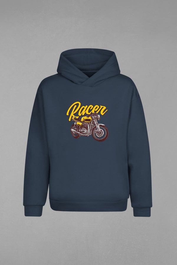 CH-028-Lacivert Racer Kapşonlu Sweatshirt