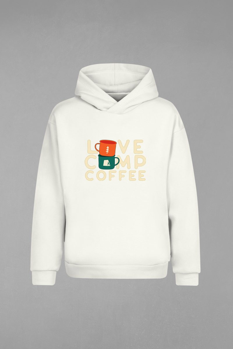 Love Camp Coffee Kapşonlu Sweatshirt