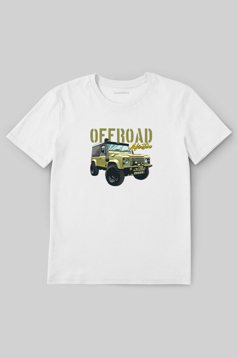 CT-019-Beyaz Land Rover Offroad Tişört CT-019